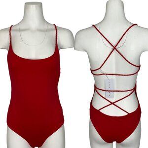 AYRA Swim Panama Cheeky One Piece Swimsuit L Red